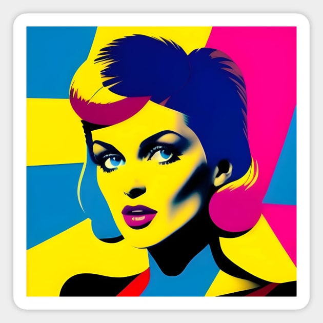 Beautiful Supermodel Pop Art Magnet by animegirlnft